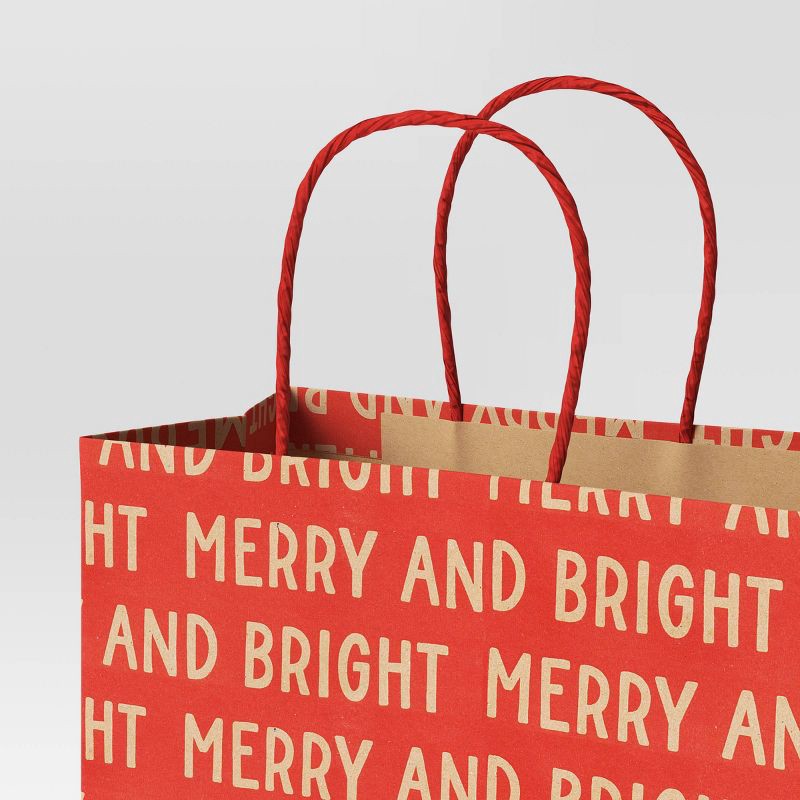 slide 3 of 3, 2ct Let It Snow and Merry and Bright Cub Christmas Gift Bags - Wondershop™, 2 ct