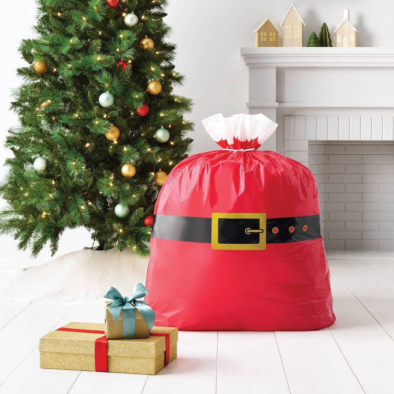slide 2 of 3, 36"x 44" Santa Suit Christmas Gift Sack - Wondershop™, 1 ct
