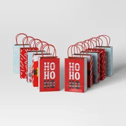 10ct Festive Holiday Junior Christmas Gift Bags - Wondershop™