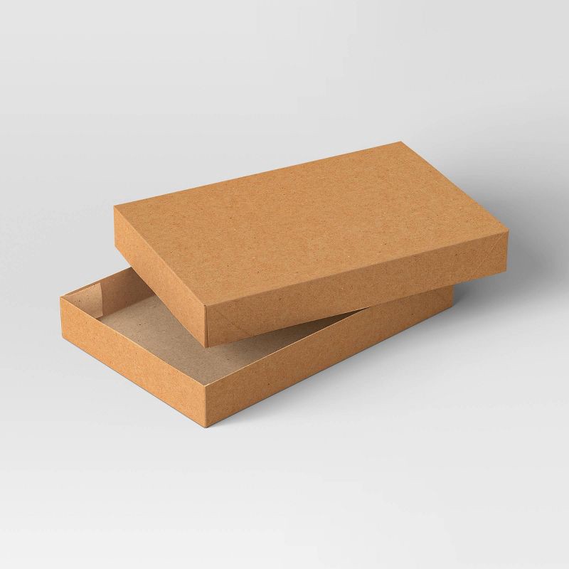 slide 3 of 3, 4ct Brown Kraft Christmas Shirt Box - Wondershop™, 4 ct