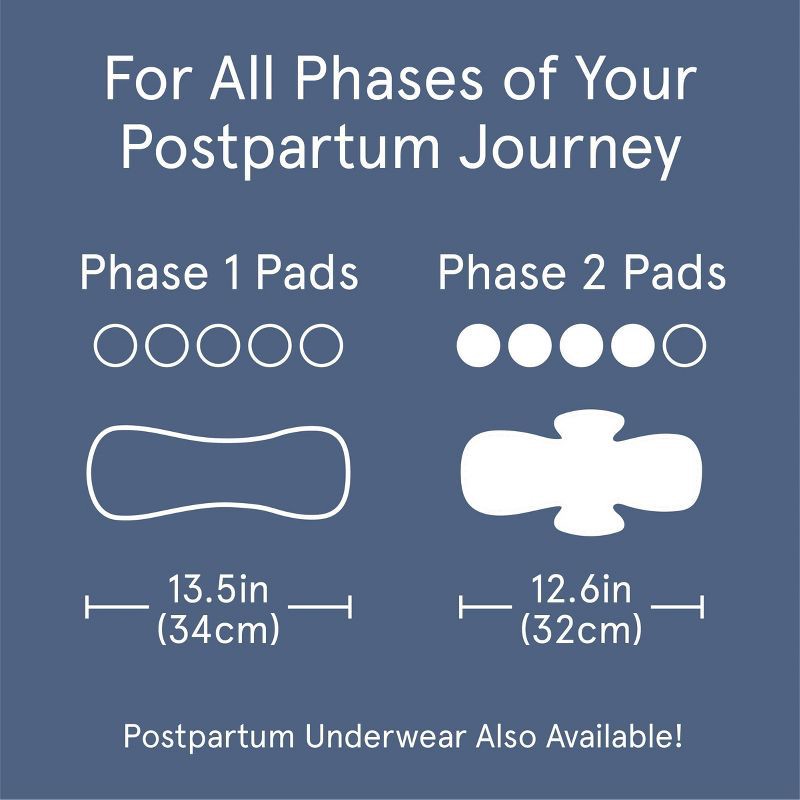 slide 8 of 9, LOLA Phase 2 Postpartum Pads - Heavy Absorbency - 20ct, 20 ct