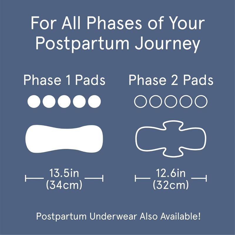 slide 8 of 9, LOLA Phase 1 Postpartum Pads - Maximum Absorbency - 20ct, 20 ct