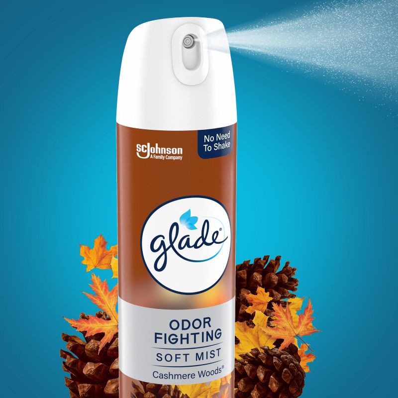 slide 2 of 13, Glade Odor Fighting Air Freshener Room Spray - Cashmere Woods - 8oz, 8 oz