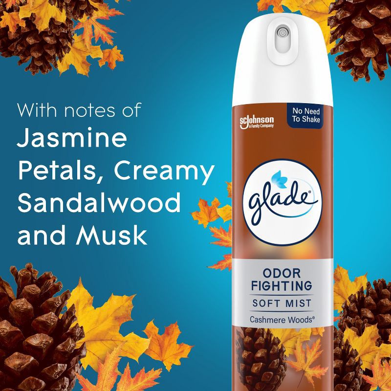slide 7 of 13, Glade Odor Fighting Air Freshener Room Spray - Cashmere Woods - 8oz, 8 oz