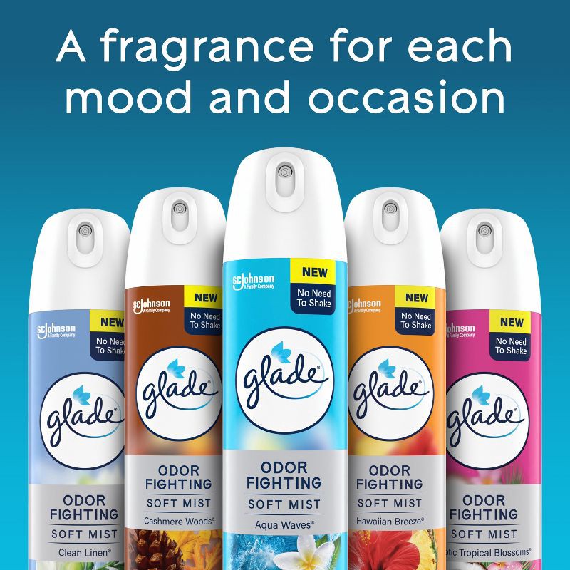 slide 11 of 13, Glade Odor Fighting Air Freshener Room Spray - Cashmere Woods - 8oz, 8 oz