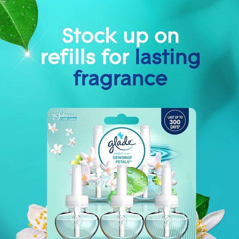 slide 7 of 11, Glade Piso Liquid Air Freshener - Dewdrop Petals - 3.35 fl oz/5ct, 5 ct; 3.35 fl oz