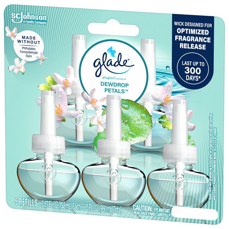 slide 10 of 11, Glade Piso Liquid Air Freshener - Dewdrop Petals - 3.35 fl oz/5ct, 5 ct; 3.35 fl oz