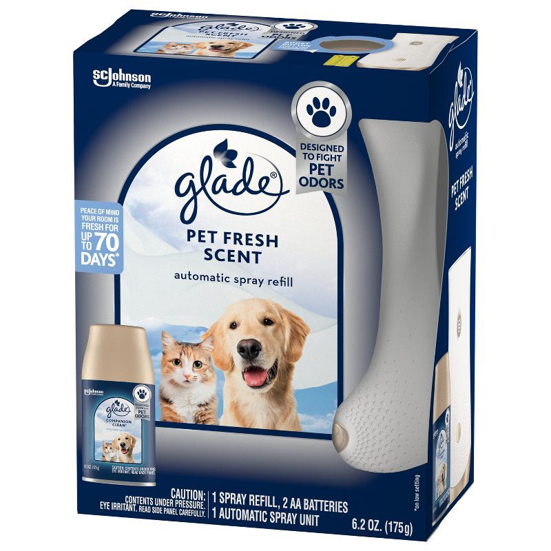 slide 13 of 13, Glade Vase Starter Automatic Spray Starter Air Freshener Kit - Pet Fresh - 6.2oz, 6.2 oz