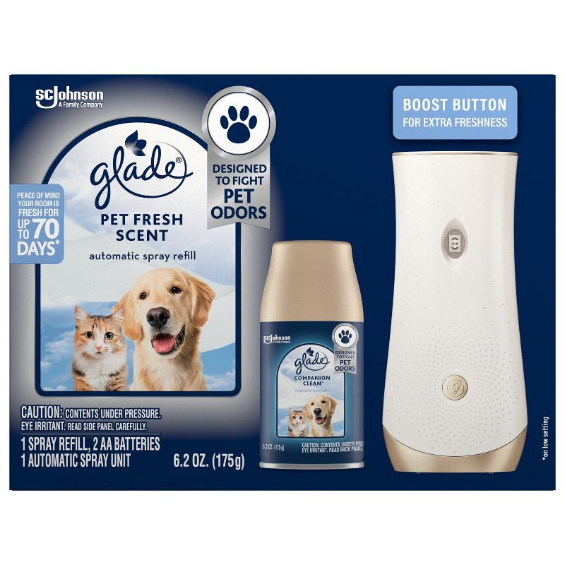 slide 7 of 13, Glade Vase Starter Automatic Spray Starter Air Freshener Kit - Pet Fresh - 6.2oz, 6.2 oz