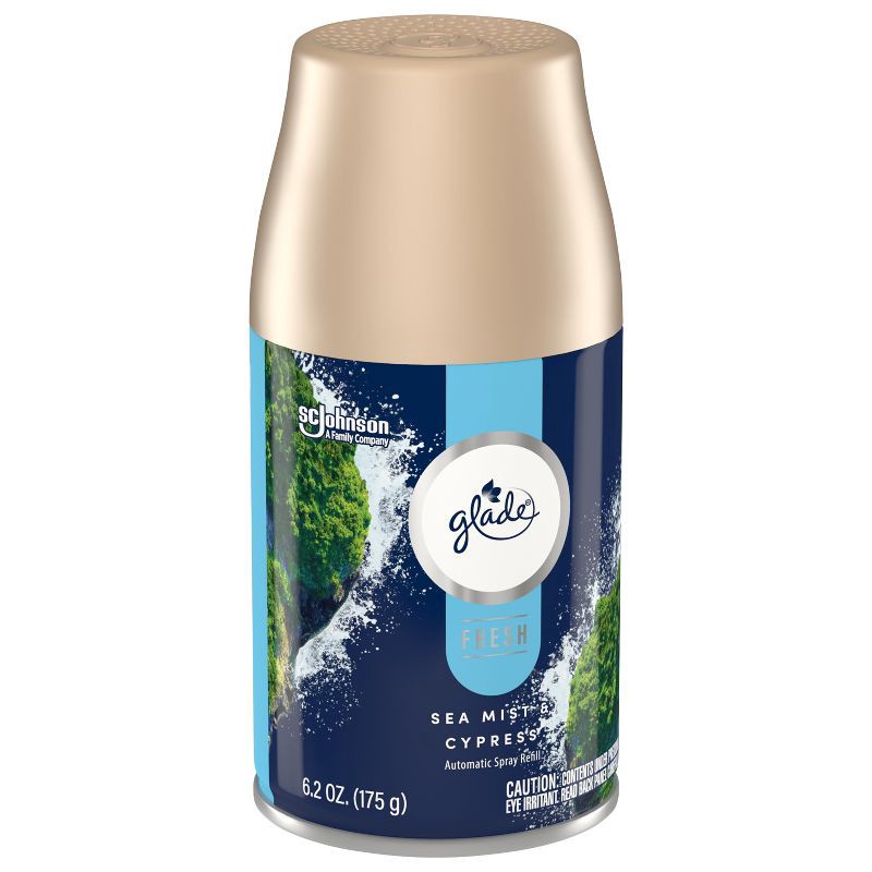 slide 13 of 13, Glade Automatic Spray Air Freshener Refill - Fresh Sea Cypress - 6.2oz, 6.2 oz