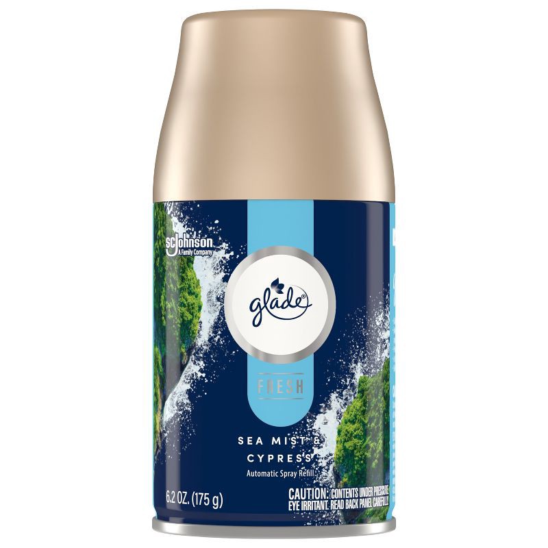 slide 4 of 13, Glade Automatic Spray Air Freshener Refill - Fresh Sea Cypress - 6.2oz, 6.2 oz