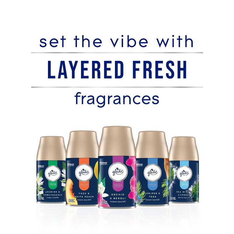 slide 8 of 13, Glade Automatic Spray Air Freshener Refill - Fresh Sea Cypress - 6.2oz, 6.2 oz