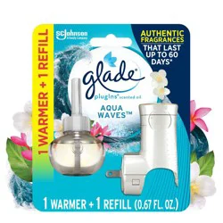 Glade Piso Warmer + Refill Starter Air Freshener Kit - Aqua Waves - .67 fl oz