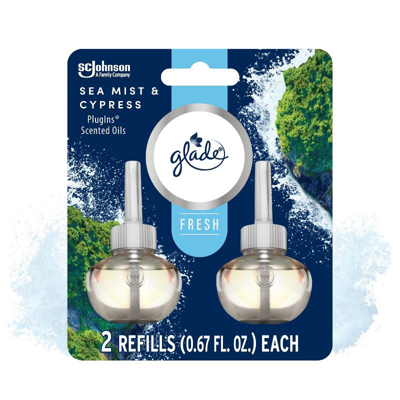 slide 1 of 13, Glade Piso Liquid Air Freshener Refills - Fresh Sea Cypress - 1.34 fl oz/2ct, 2 ct; 1.34 fl oz