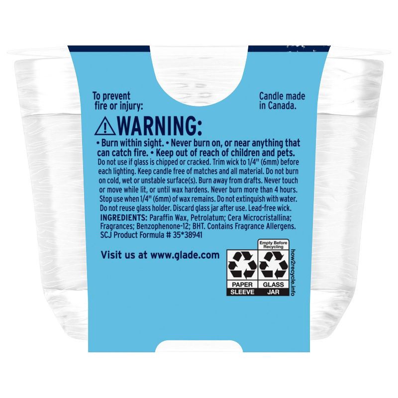 slide 3 of 13, Glade 3 Wick Candle - Sea Mist & Cypress - 6.8oz, 6.8 oz