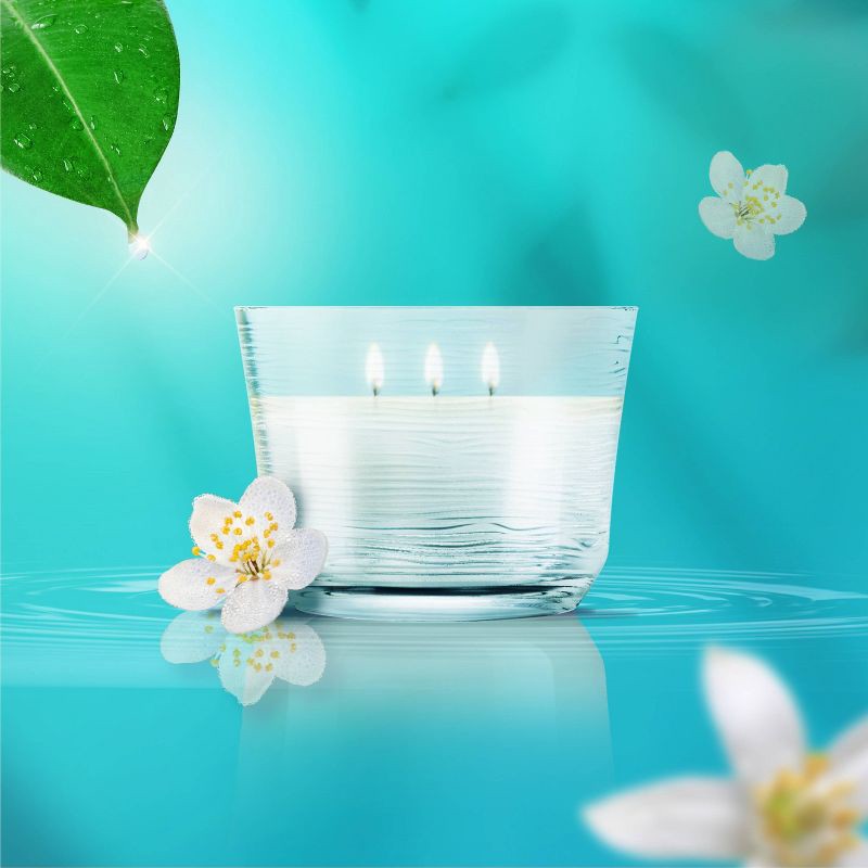 slide 2 of 12, Glade 3 Wick Glass Dewdrop Petals Jar Candle - 6.8oz, 6.8 oz