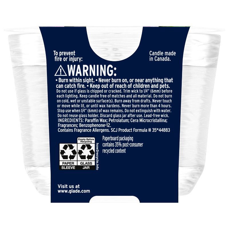 slide 3 of 12, Glade 3 Wick Glass Dewdrop Petals Jar Candle - 6.8oz, 6.8 oz