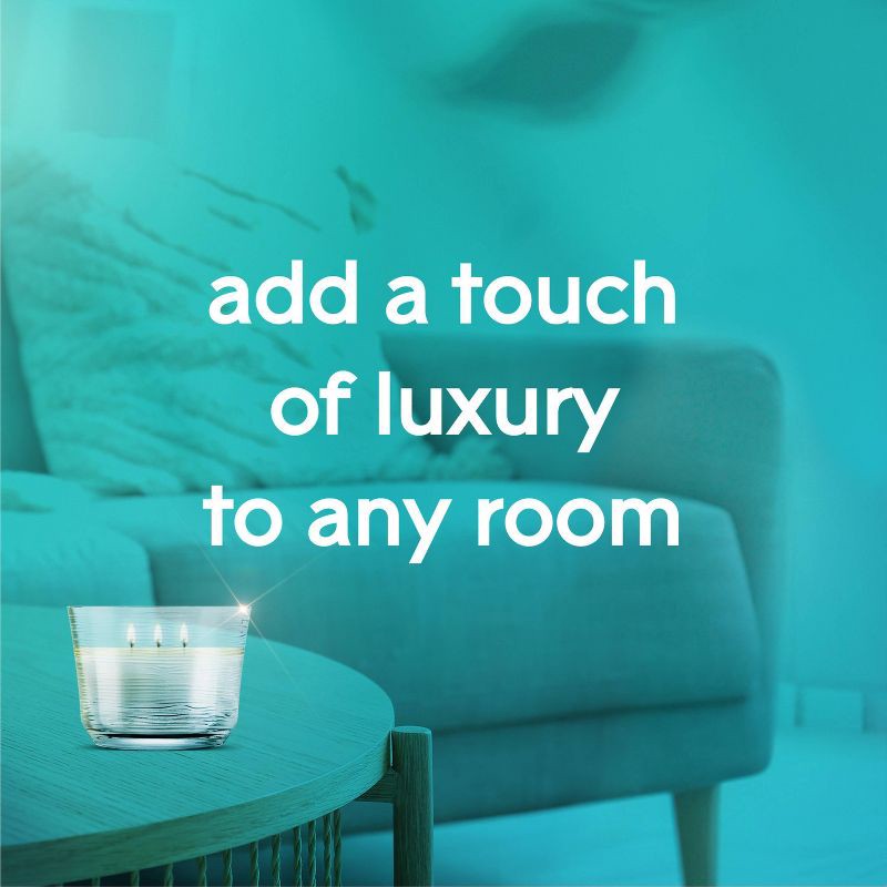 slide 7 of 12, Glade 3 Wick Glass Dewdrop Petals Jar Candle - 6.8oz, 6.8 oz