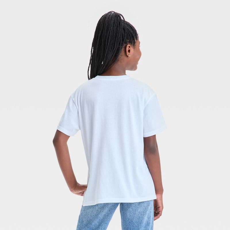 slide 3 of 4, Girls' Shania Twain 'Let's Go Girls' Oversized Graphic T-Shirt - White XL: Cotton-Polyester Blend, Crew Neck, 1 ct