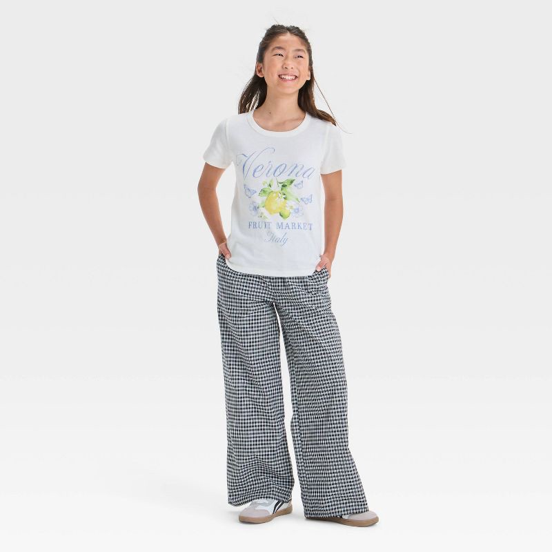 slide 3 of 3, Girls' Verona Graphic Baby T-Shirt - Ivory XL: Cotton-Polyester Blend, Lemon Character, Short Sleeve, 1 ct