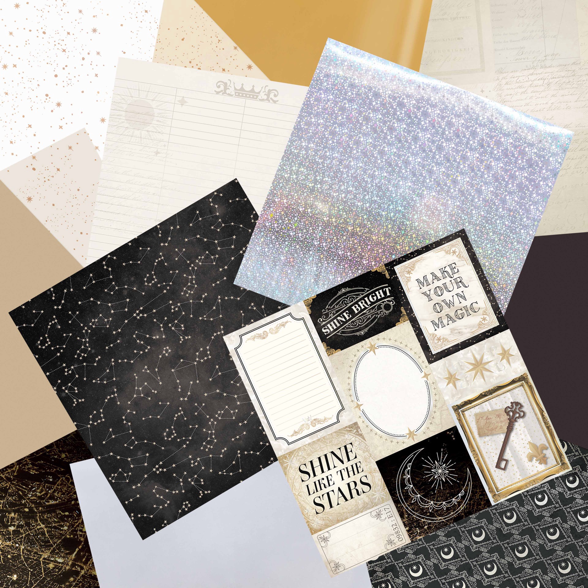 slide 3 of 3, 12" X 12" Night Sky Paper Pad By Recollections, 24 Sheets, 12 in x 12 in