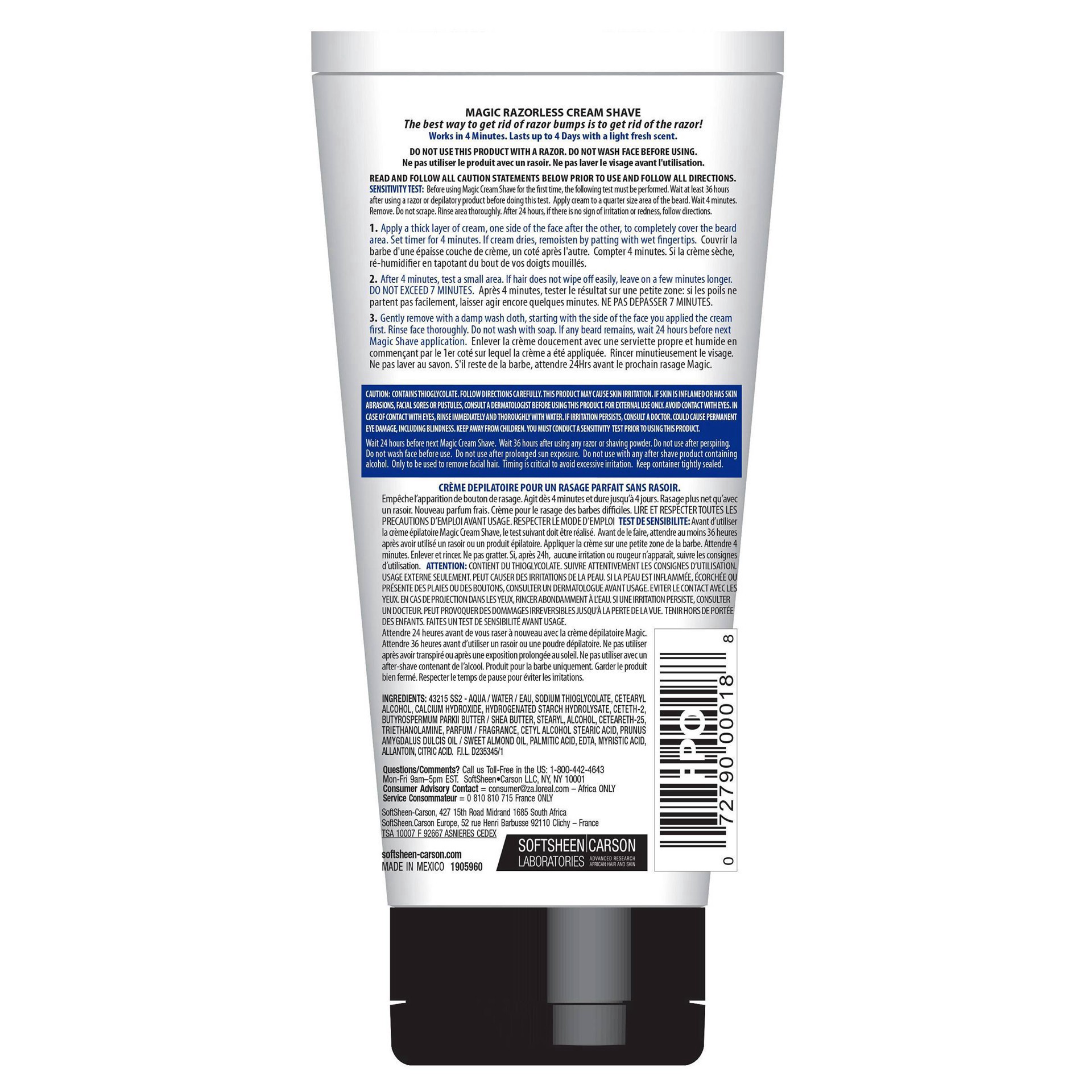 slide 2 of 8, Magic Razorless Shaving Cream for Hair Removal, Normal Beard Maintenance, Depilitory Cream - 6oz, 6 oz