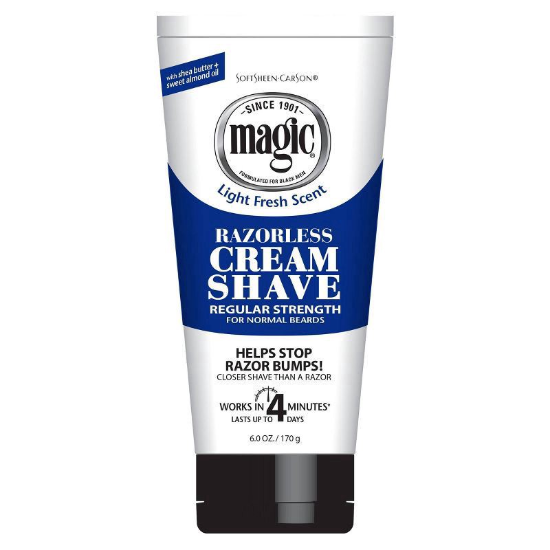 slide 1 of 8, Magic Razorless Shaving Cream for Hair Removal, Normal Beard Maintenance, Depilitory Cream - 6oz, 6 oz