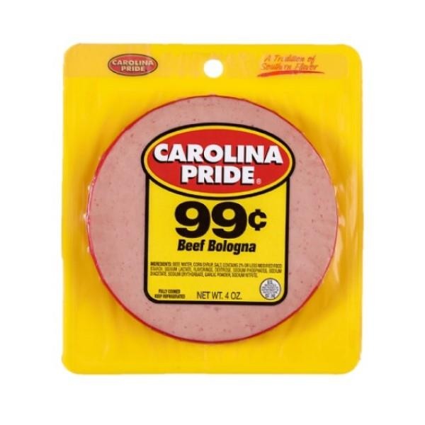 slide 1 of 1, Carolina Pride Beef Bologna, 12 oz