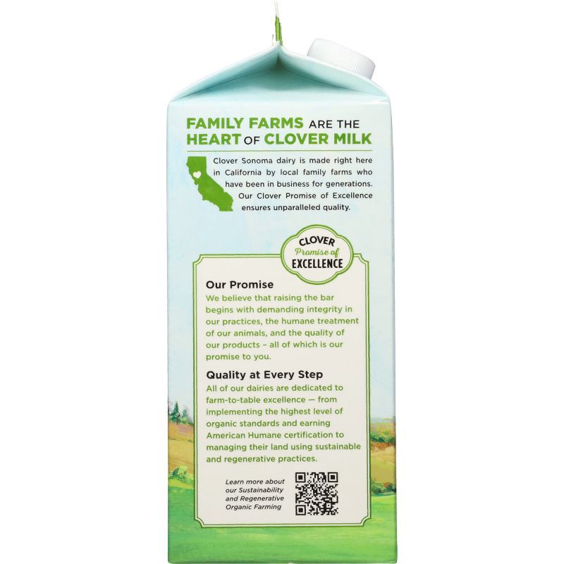 slide 4 of 7, Clover Sonoma Organic Pasture Raised Lactose Free 2% Milk - 0.5gal, 1/2 gal