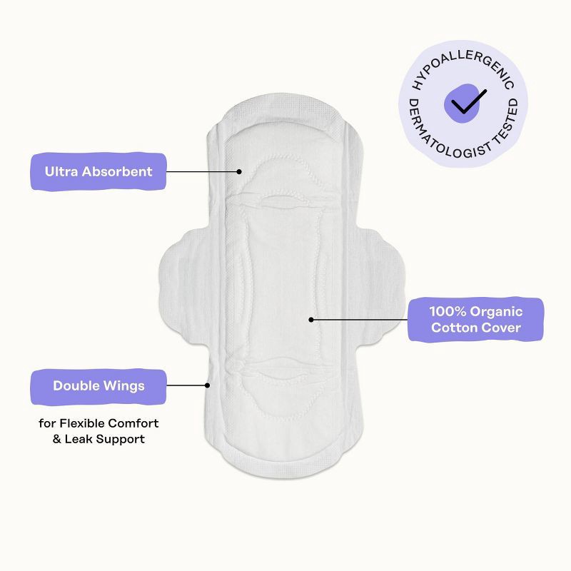 slide 6 of 13, The Honey Pot Company 100% Organic Cotton Cover Calming Herbal Infusion Regular Pads - 20ct, 20 ct