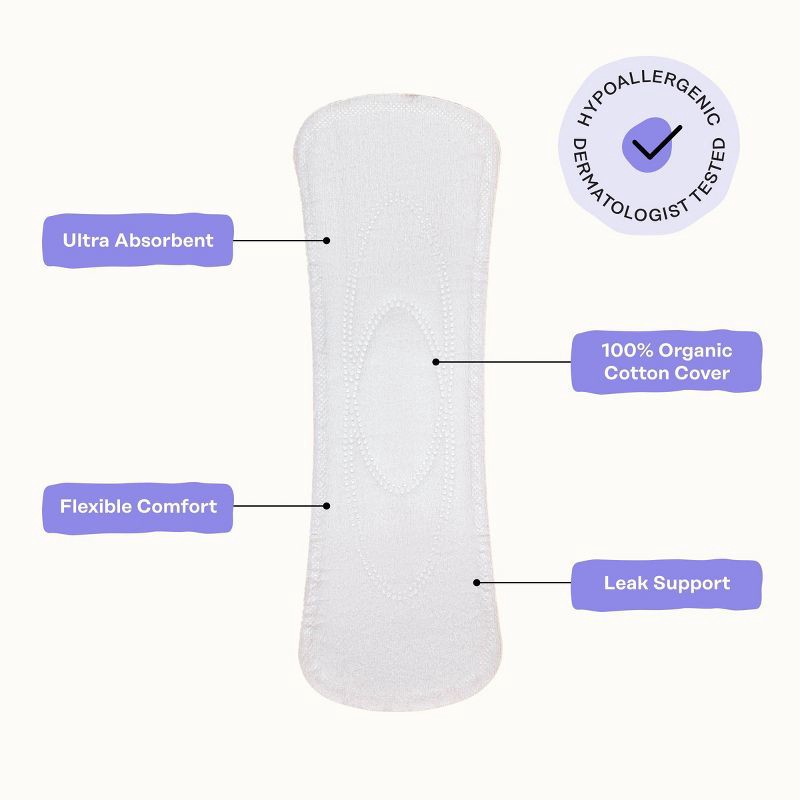 slide 6 of 10, The Honey Pot Company 100% Organic Cotton Cover Calming Herbal Infusion Long Liners - 30ct, 30 ct