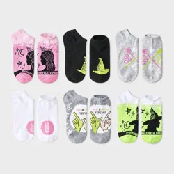 Girls' Wicked 6pk No Show Socks - S/M