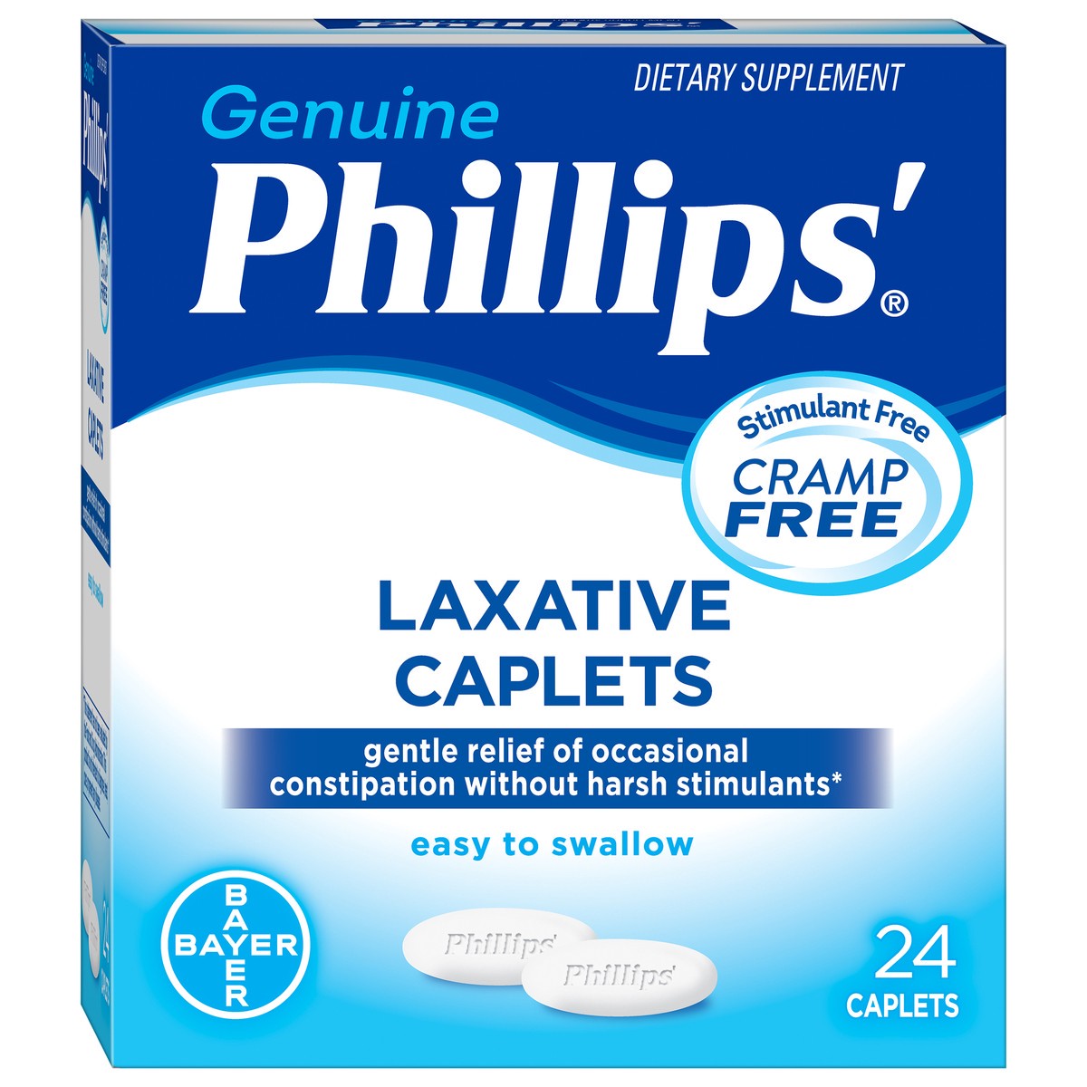 slide 8 of 10, Phillips' Genuine Laxative 24 Caplets, 24 ct