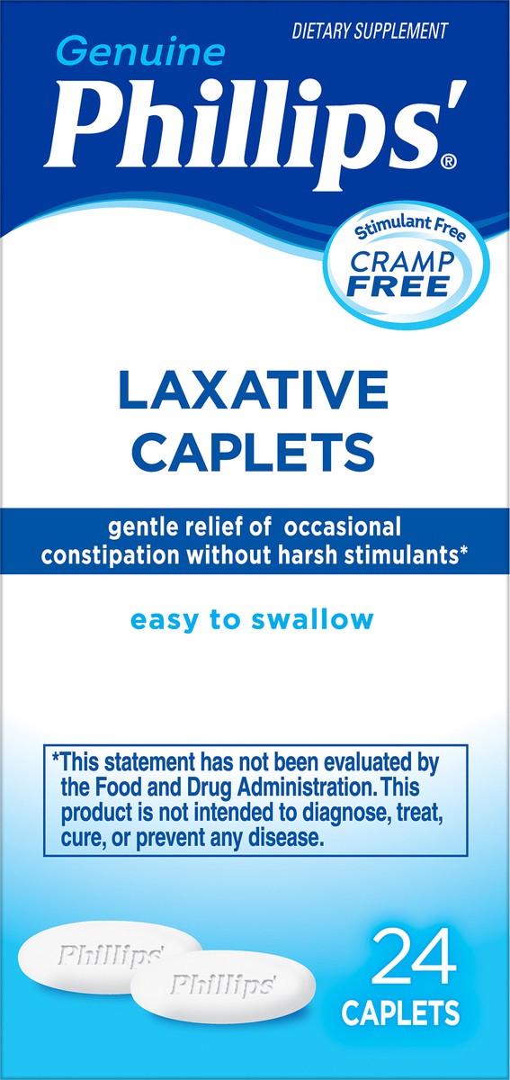 slide 9 of 10, Phillips' Genuine Laxative 24 Caplets, 24 ct