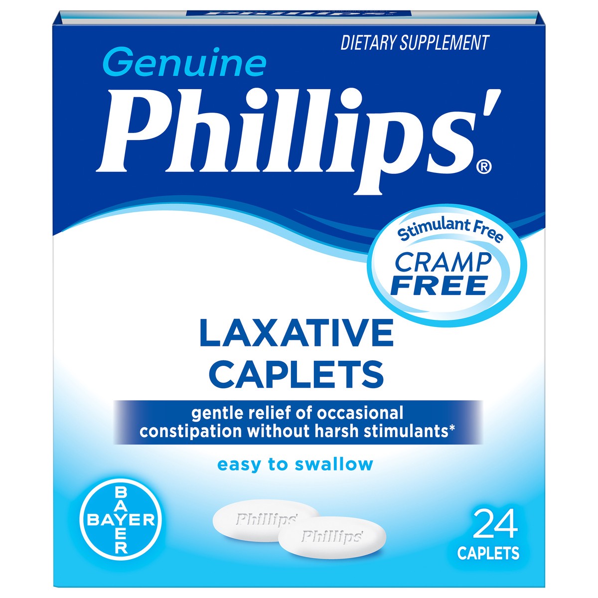 slide 1 of 10, Phillips' Genuine Laxative 24 Caplets, 24 ct