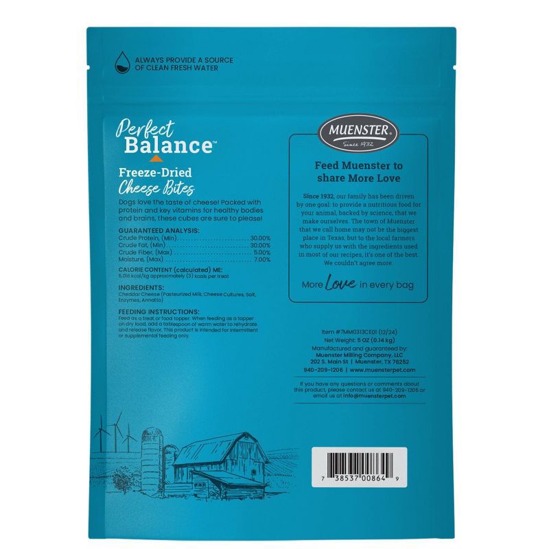 slide 2 of 9, Muenster Perfect Balance Cheese Flavor Freeze Dried Dog Treats - 5oz, 5 oz