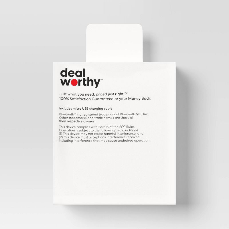 slide 3 of 3, Rechargeable Battery Bluetooth Speaker - dealworthy™ Black: Portable, Wireless USB Connection, 1 ct