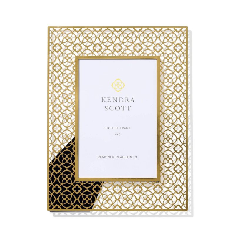 slide 1 of 1, Kendra Scott Filigree Metal Picture Frame 4 x 6 Inches - Gold, 1 ct