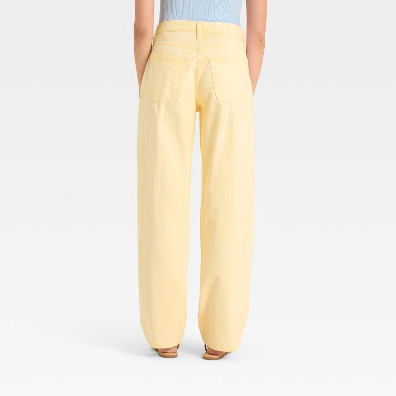 slide 2 of 3, Women's Mid-Rise 90's Baggy Jeans - Universal Thread™ Yellow 2, 1 ct