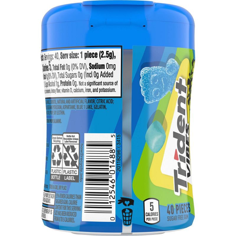 slide 4 of 10, Trident Vibes Sour Patch Kids' Blue Raspberry Chewing Gum - 3.245oz, 3.245 oz