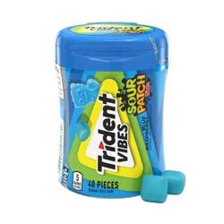 Trident Vibes Sour Patch Kids' Blue Raspberry Chewing Gum - 3.245oz