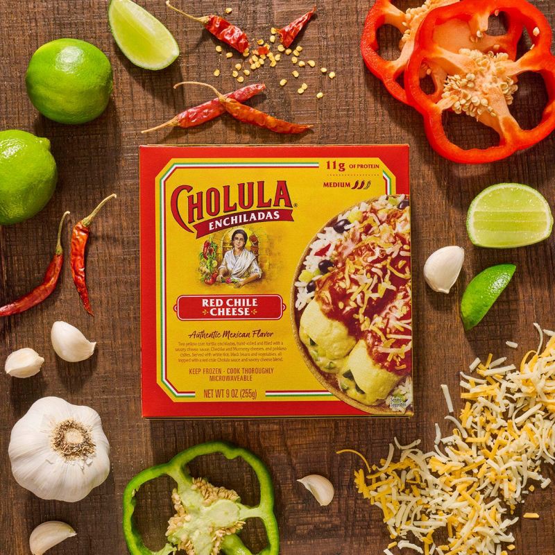 slide 7 of 15, Cholula Frozen Red Chile Cheese Chicken Enchilada - 9oz, 9 oz