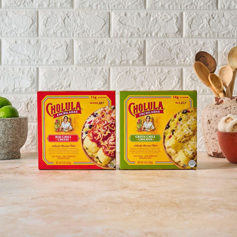 slide 9 of 15, Cholula Frozen Red Chile Cheese Chicken Enchilada - 9oz, 9 oz