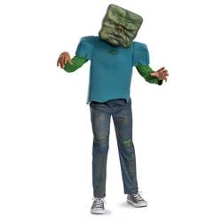 Mojang Synergies AB Kids' Minecraft Zombie Movie Glow in the Dark Unisex Deluxe Costume Jumpsuit 4-6