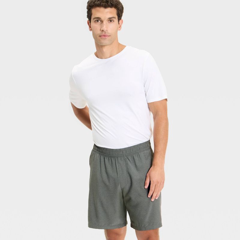 slide 3 of 3, Men's Everyday Woven Shorts 8" - All In Motion™ Dark Gray L, 1 ct