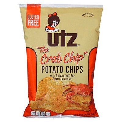 slide 1 of 1, Utz The Crab Chip Gluten Free Potato Chips, 2.88 oz