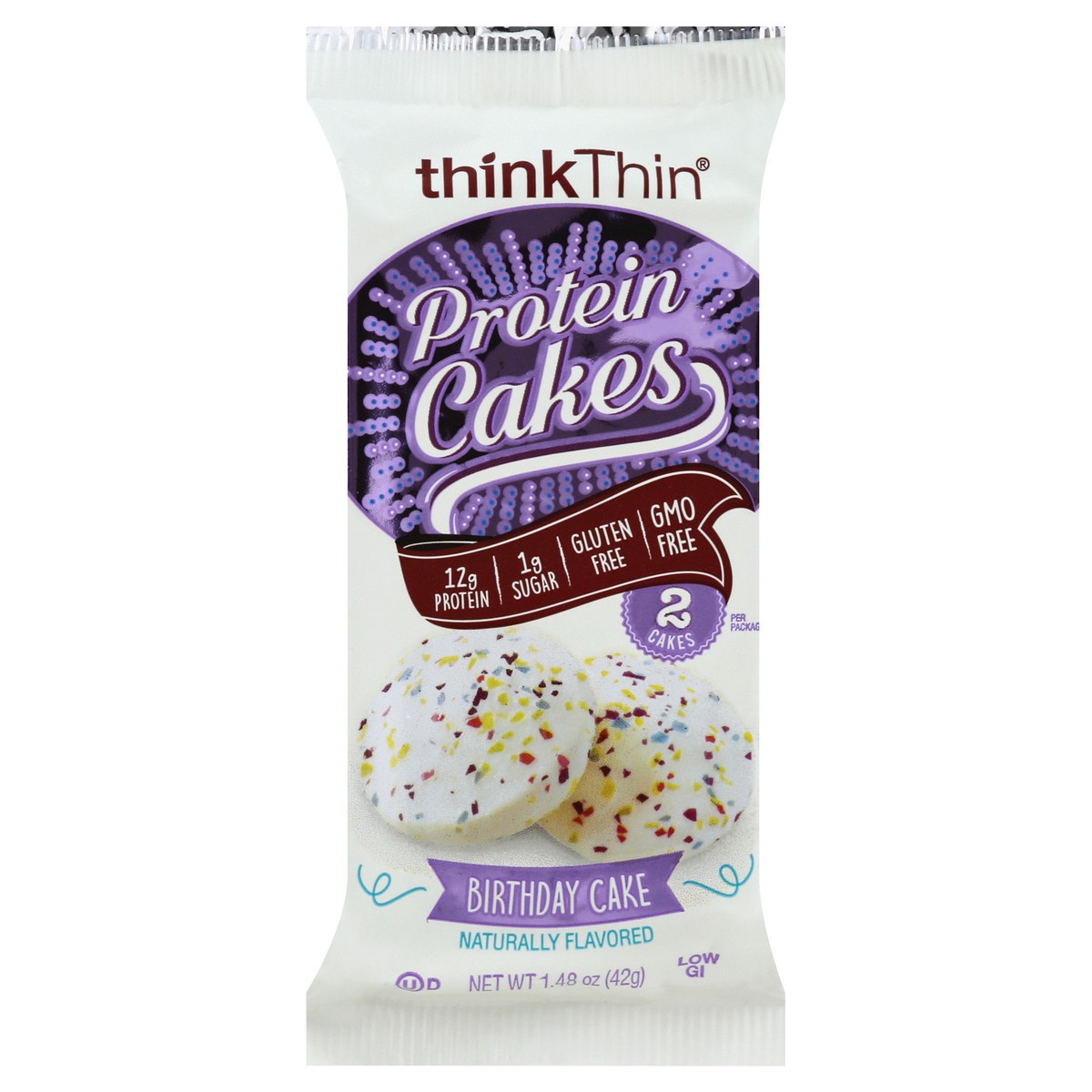 slide 8 of 8, thinkThin Protein Cakes 1.48 oz, 1.48 oz