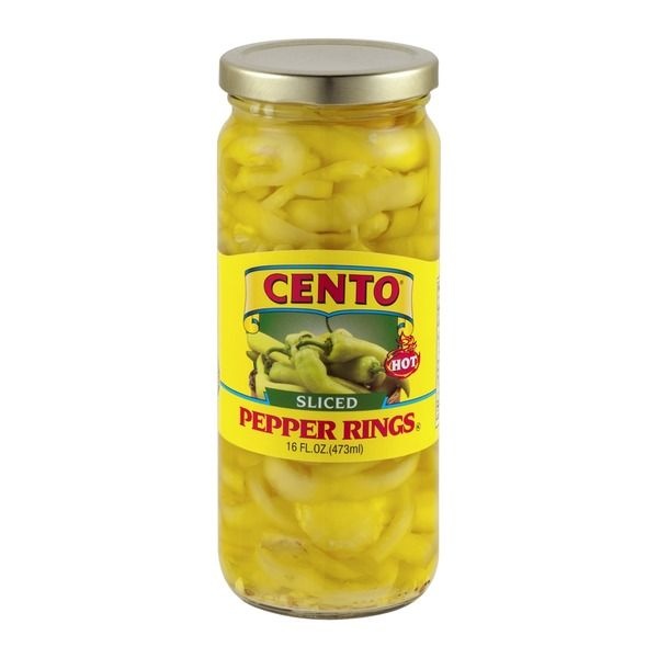 slide 1 of 1, Cento Sliced Pepper Rings, 16 fl oz