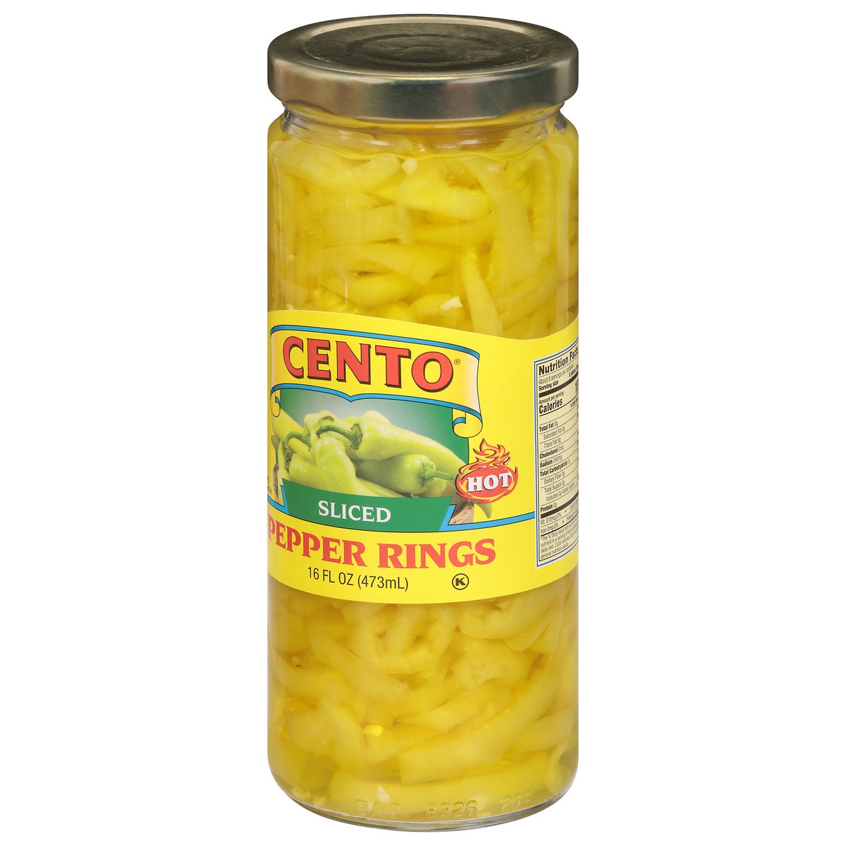 slide 13 of 13, Cento Hot Sliced Pepper Rings 16 fl oz, 16 fl oz