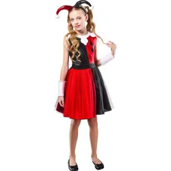 DC Comics Girls' Harley Quinn Costume Dress S